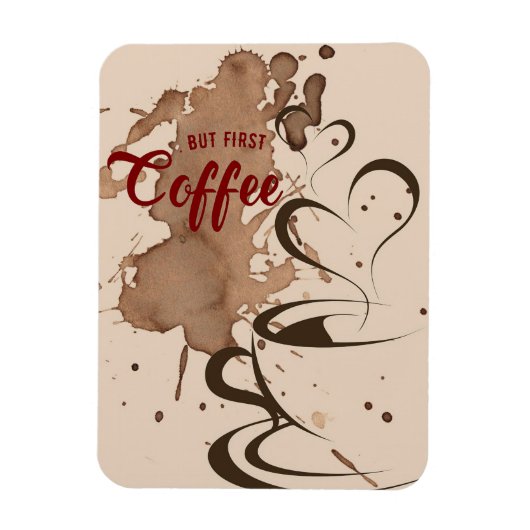 Koffieboom, eerste koffie magneet (Verticaal)