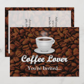 Koffieboom, White Cup/bruinbonen Kaart (Voorkant / Achterkant)