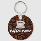 Koffieboom, White Cup/bruinbonen Sleutelhanger (Achterkant)
