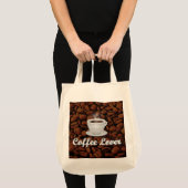 Koffieboom, White Cup/bruinbonen Tote Bag (Voorkant (product))