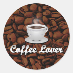 Koffieboom, WK/Bruine Bonen Ronde Sticker