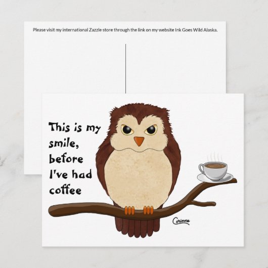 Koffieboomkorren - Briefkaart (Voorkant / Achterkant)