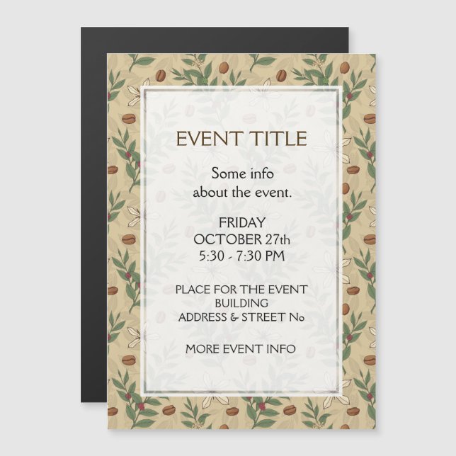 Koffieboompatroon (Voorkant / Achterkant)