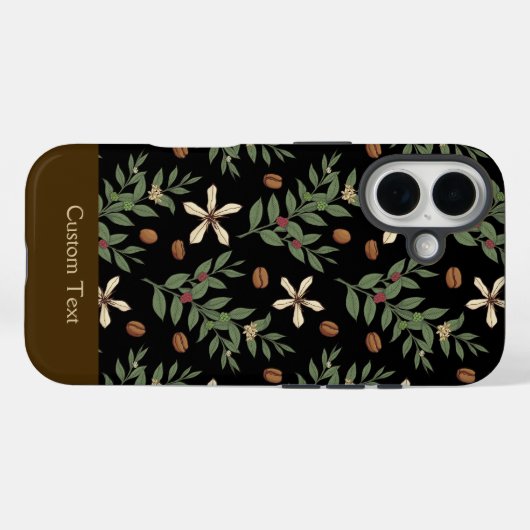 Koffieboompatroon Case-Mate iPhone Case (Achterkant (horizontaal))