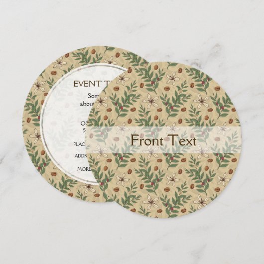 Koffieboompatroon Kaart (Voorkant / Achterkant)