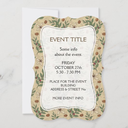 Koffieboompatroon Kaart (Achterkant)