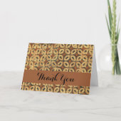 Koffieboon aardachtig boho rustiek bedankkaart (Voorkant)