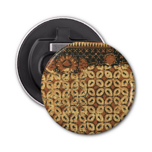 Koffieboon aardachtig boho rustiek button flesopener (Voorkant)