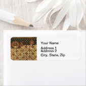 Koffieboon aardachtig boho rustiek etiket (Insitu)