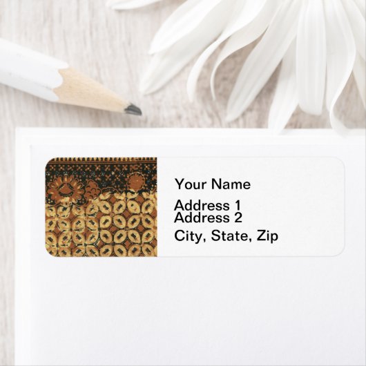 Koffieboon aardachtig boho rustiek etiket (Insitu)