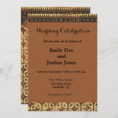 Koffieboon aardachtig boho rustiek kaart (Voorkant / Achterkant)