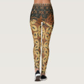 Koffieboon aardachtig boho rustiek leggings (Achterkant)