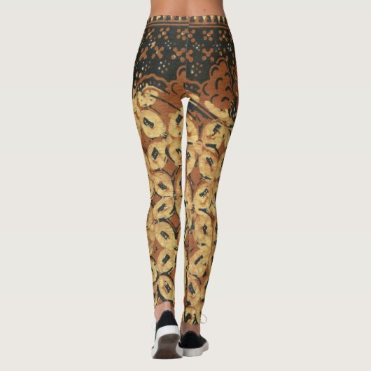 Koffieboon aardachtig boho rustiek leggings (Achterkant)