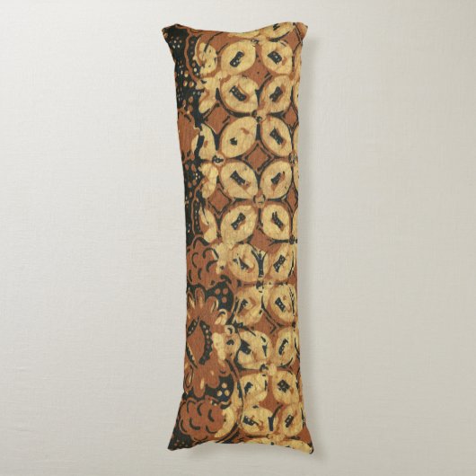 Koffieboon aardachtig boho rustiek lichaamskussen (Voorkant Verticaal)