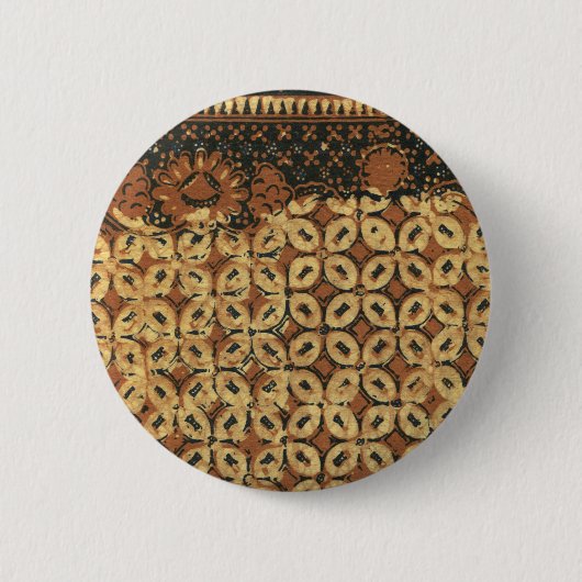 Koffieboon aardachtig boho rustiek ronde button 5,7 cm (Voorkant)