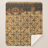 Koffieboon aardachtig boho rustiek sherpa deken (Voorkant)