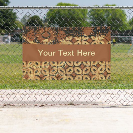 Koffieboon aardachtig boho rustiek spandoek (Insitu)