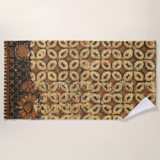 Koffieboon aardachtig boho rustiek strandlaken (Voorkant)