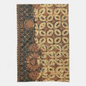 Koffieboon aardachtig boho rustiek theedoek (Verticaal)