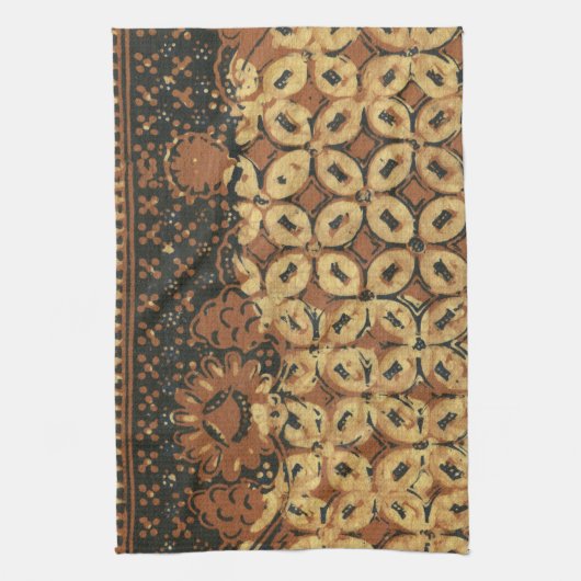 Koffieboon aardachtig boho rustiek theedoek (Verticaal)