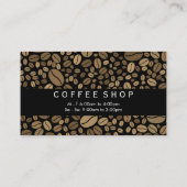 Koffieboon achtergrond visitekaartje (Achterkant)