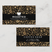 Koffieboon achtergrond visitekaartje (Voorkant / Achterkant)