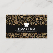 Koffieboon achtergrond visitekaartje (Voorkant)