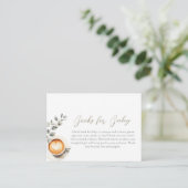 Koffieboon baby shower Boek aanvraag kaart (Staand voorkant)
