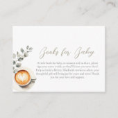 Koffieboon baby shower Boek aanvraag kaart (Voorkant)