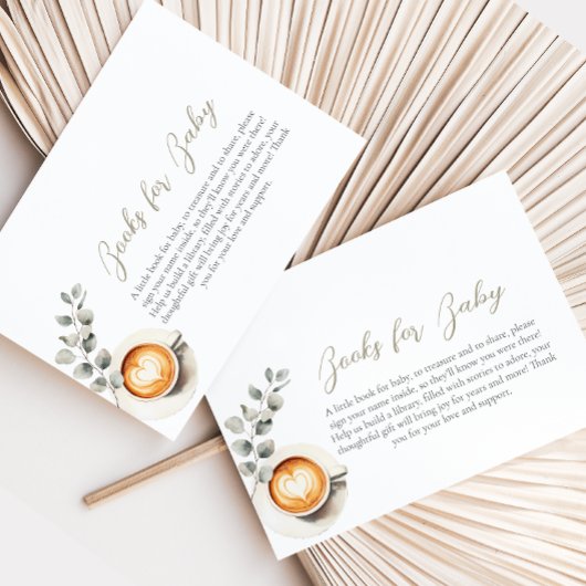 Koffieboon baby shower Boek aanvraag kaart