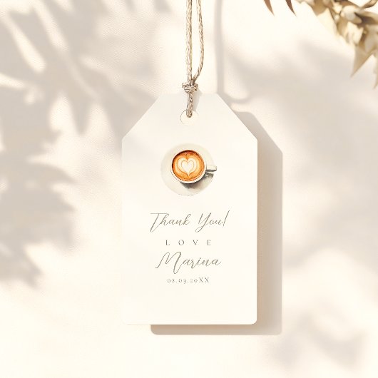 koffieboon-baby shower cadeaulabel