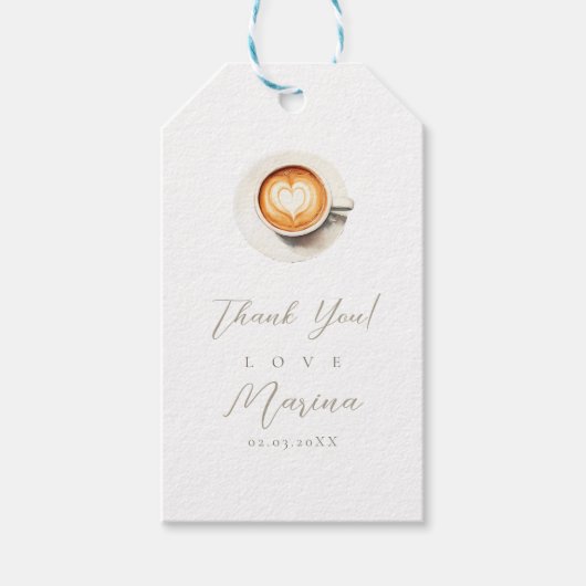 koffieboon-baby shower cadeaulabel (Voorkant)