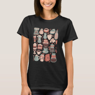 Koffieboon Barista Cappuccino Latte Macchiato Cof T-shirt