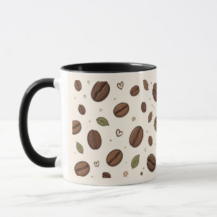 Koffieboon & Blad Patroon Mok voor Dagelijks Gebru
