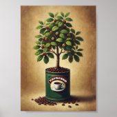 Koffieboon Boom Poster | Espresso Liefhebber Muurk (Voorkant)