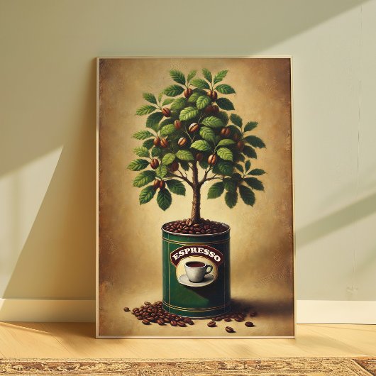 Koffieboon Boom Poster | Espresso Liefhebber Muurk