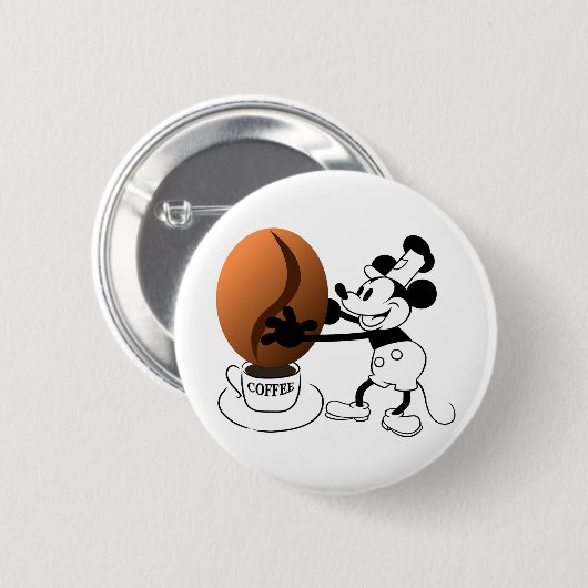 Koffieboon Button (Voorkant /achterkant)