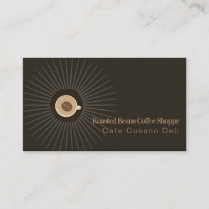 Koffieboon Cup Shop Barista Logo Cup Zakelijk Auto Visitekaartje