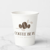 Koffieboon  drank papieren bekers (Voorkant)