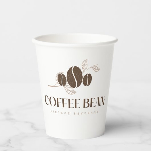 Koffieboon  drank papieren bekers (Voorkant)