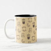 koffieboon Drink Cup Cafeïne Patroon Mok (Links)