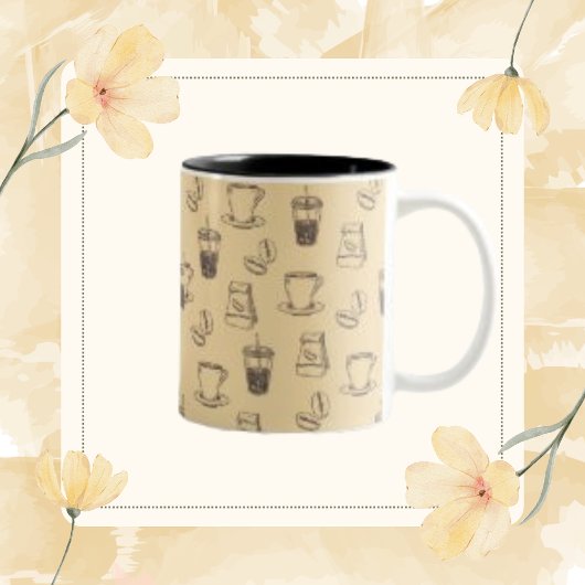 koffieboon Drink Cup Cafeïne Patroon Mok