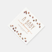 Koffieboon Een Baby is het brouwen van Baby shower Servet (Hoek)