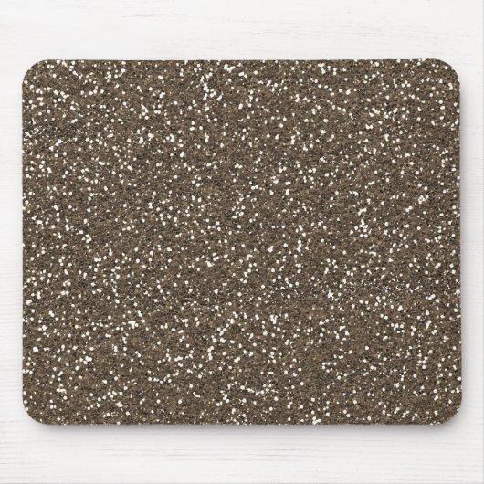 Koffieboon Faux Glitter Muismat (Voorkant)