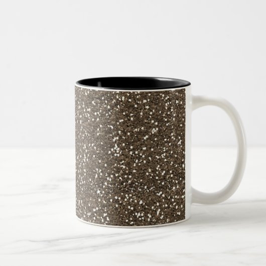 Koffieboon Faux Glitter Tweekleurige Koffiemok (Rechts)