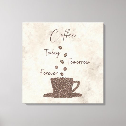 Koffieboon Kunst Opgespannen Canvasprint Canvas Afdruk (Voorkant)