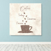 Koffieboon Kunst Opgespannen Canvasprint Canvas Afdruk (Insitu (Houten vloer))