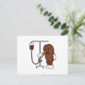 Koffieboon met koffiepot briefkaart (Staand voorkant)