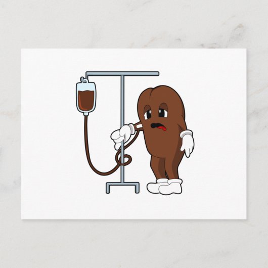 Koffieboon met koffiepot briefkaart (Voorkant)