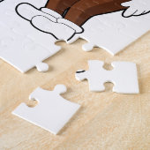 Koffieboon met koffiepot legpuzzel (Zijkant)